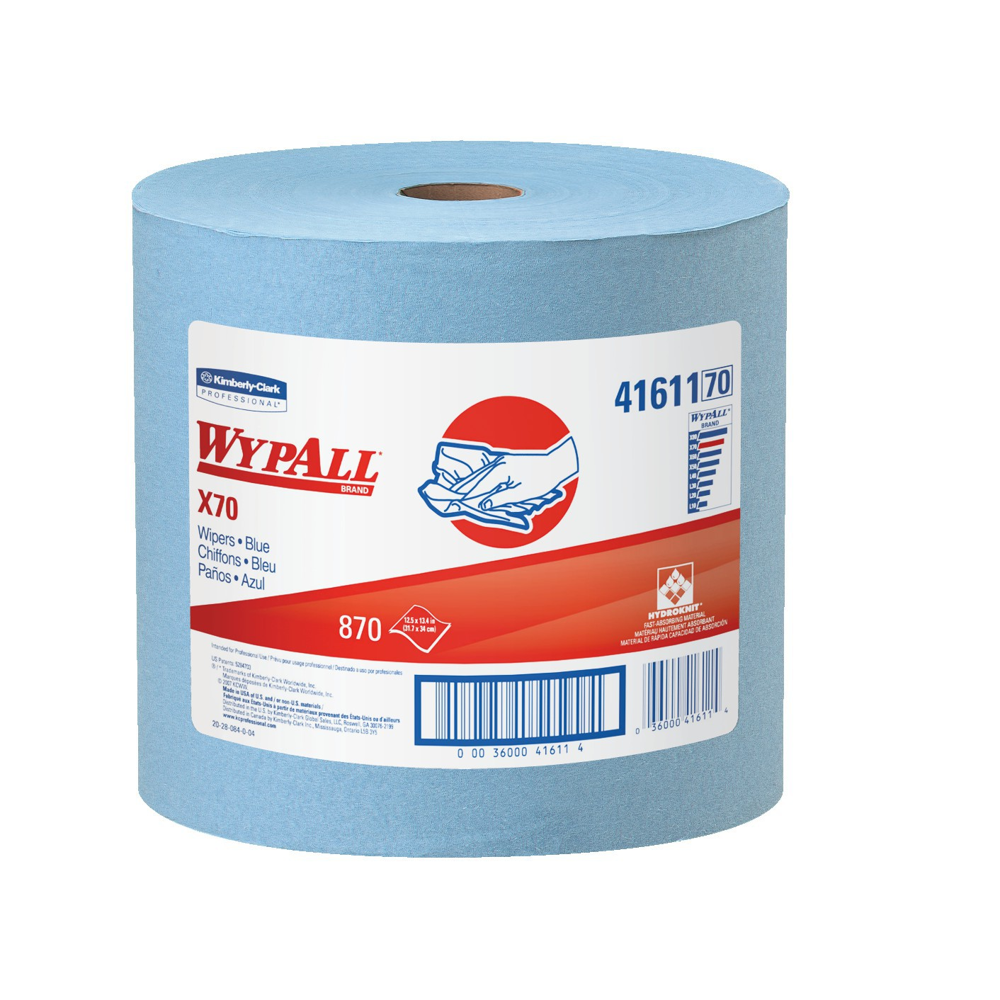 מטליות Wypall*X70 צץ-רץ בקופסא , צבע כחול